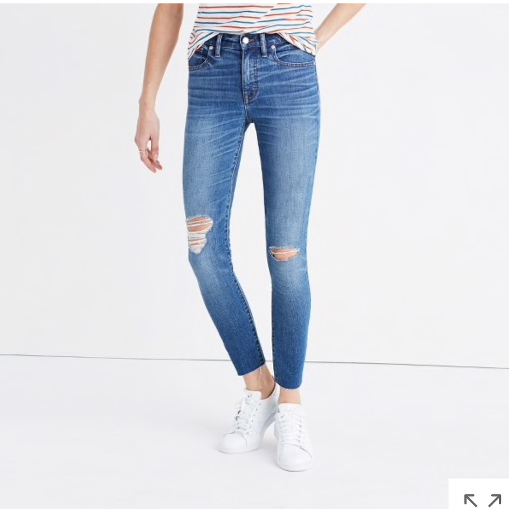 madewell high riser skinny crop